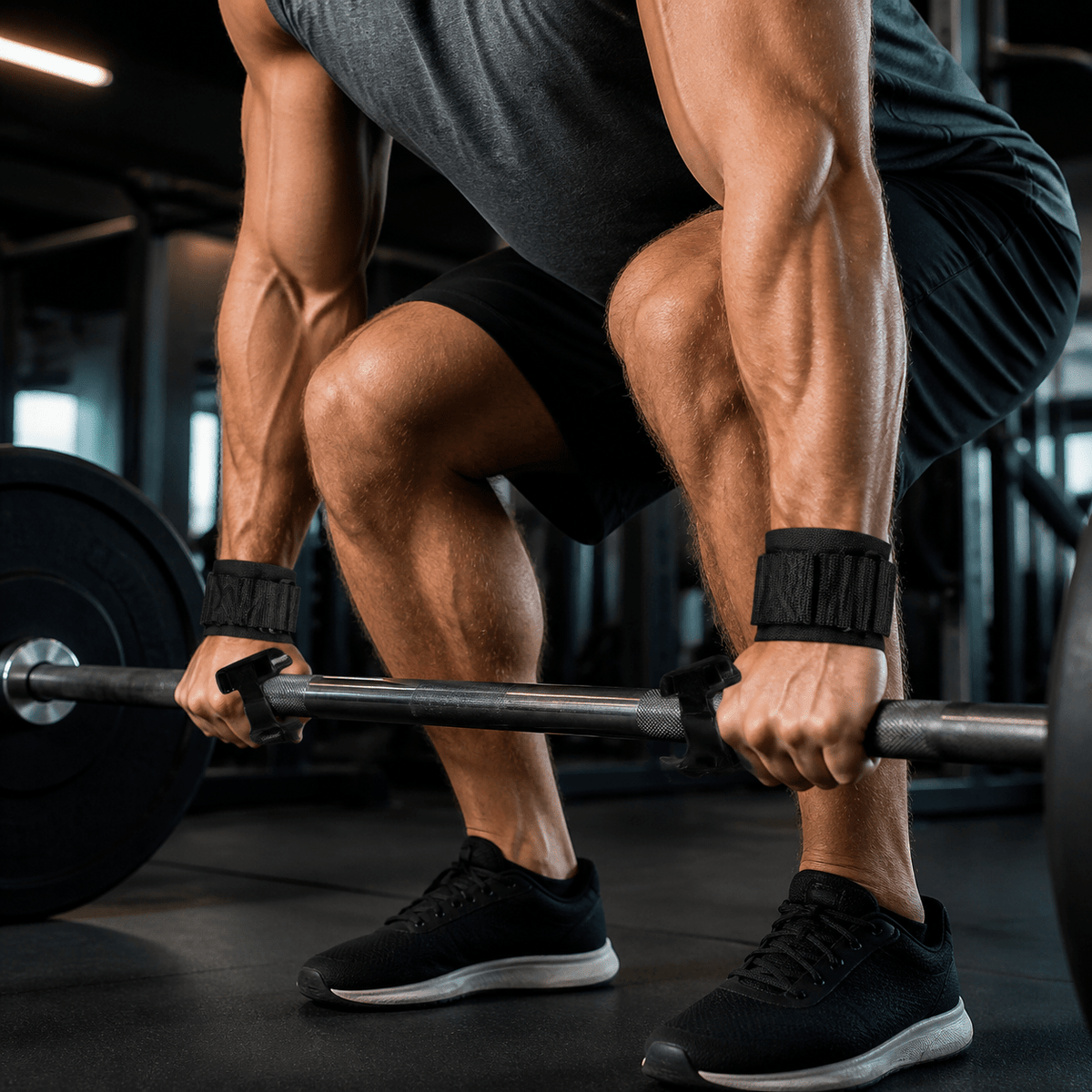 Ganchos de Levantamiento con Muñequeras Acolchadas - FitNova