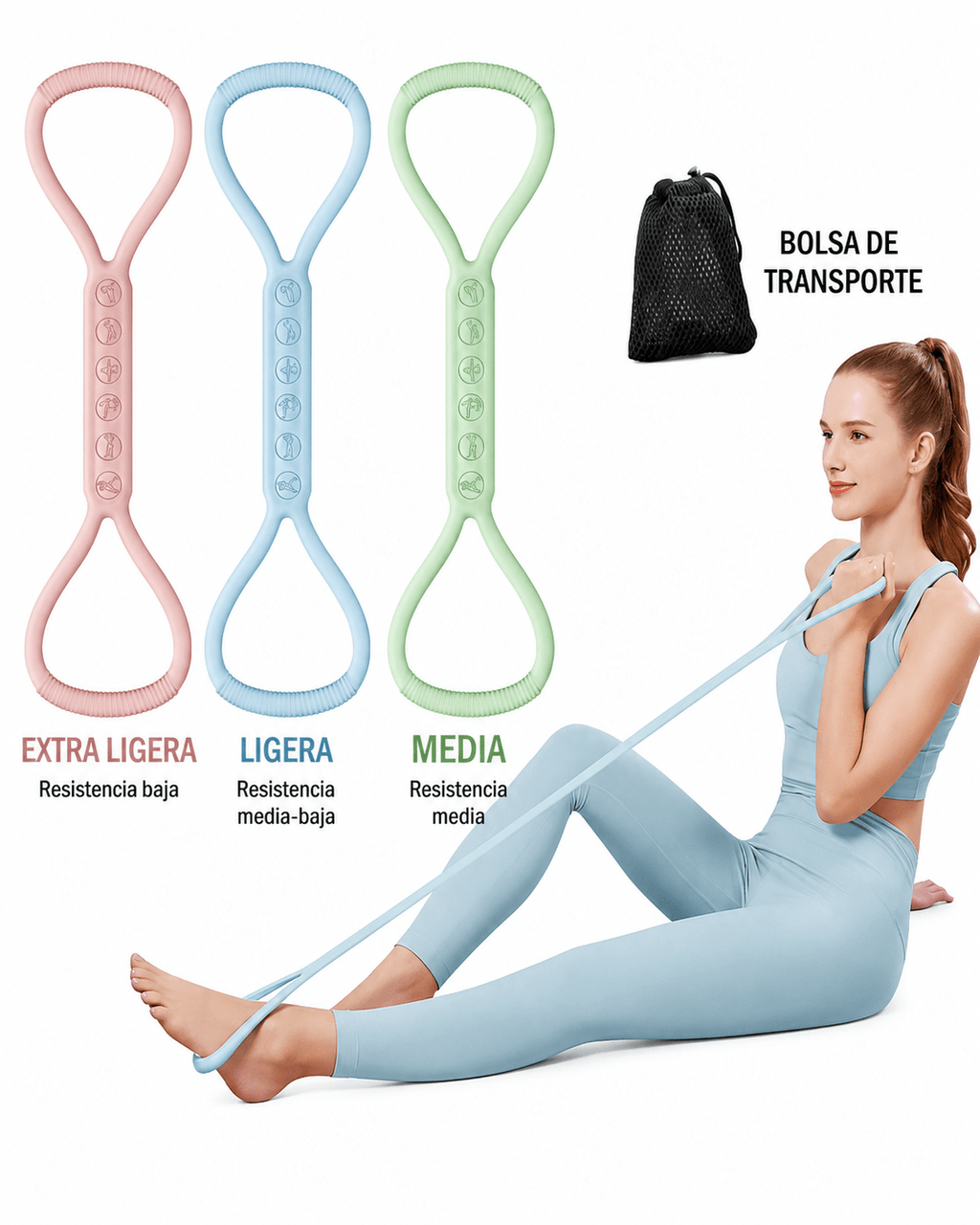 Kit de 3 Bandas de Resistencia FitNova - FitNova
